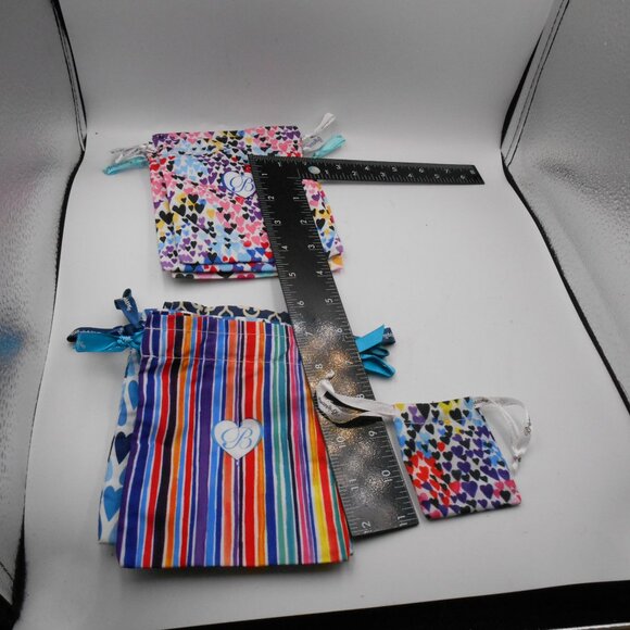 LOT OF 8 BRIGHTON COLORFUL JEWELRY DUST TRAVEL GIFT BAGS POUCH WITH DRAWSTRING - Picture 4 of 4
